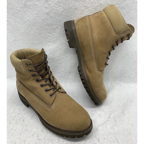 Timberland Boots Mens 12M Beige Work Hiking 11032 Classic Suede